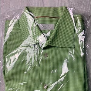 GREEN ETON DRESS SHIRTT